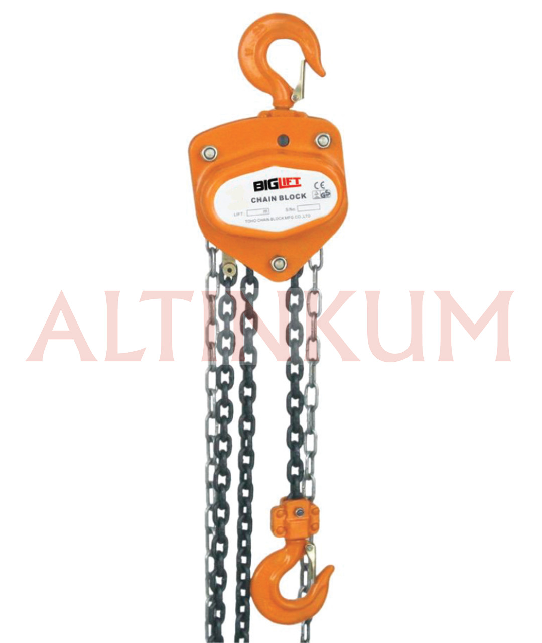 Biglift Caraskal 3000 Kg Kaldırma 3 Metre Zincirli (3 Ton)
